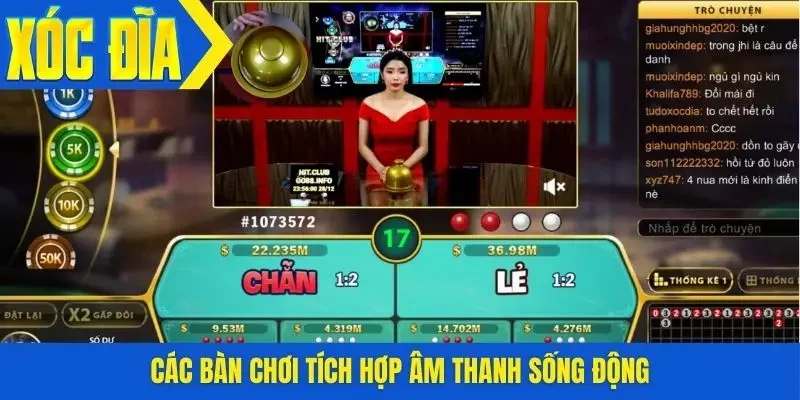 Các bàn chơi tích hợp âm thanh sống động