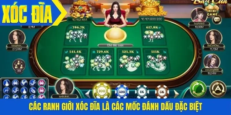 Các ranh giới xóc đĩa là các mốc đánh dấu đặc biệt