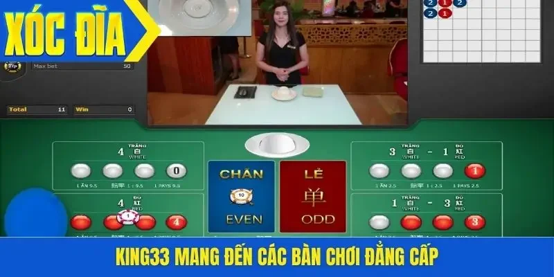 King33 mang đến các bàn chơi đẳng cấp