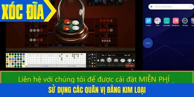 Sử dụng các quân vị bằng kim loại