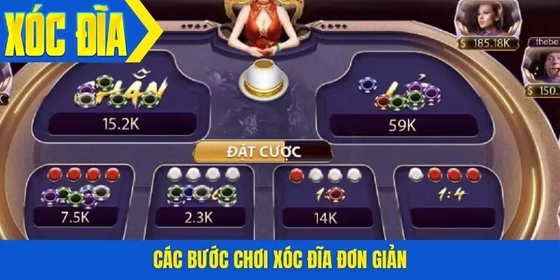 Các bước chơi xóc đĩa đơn giản