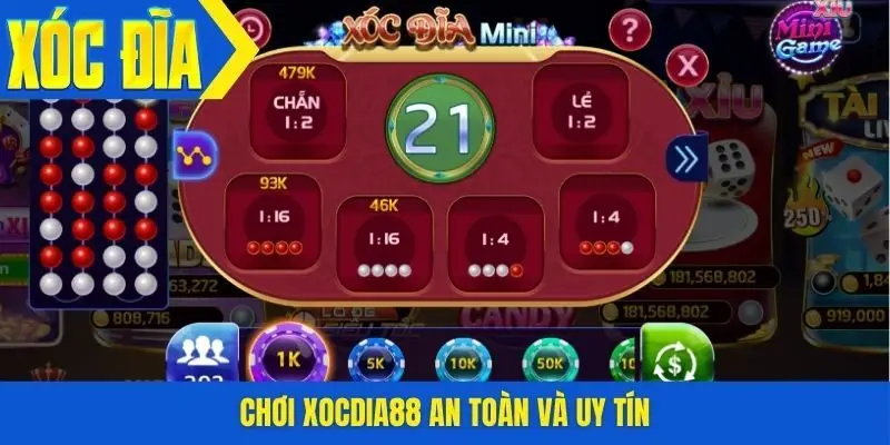 Chơi xocdia88 an toàn và uy tín